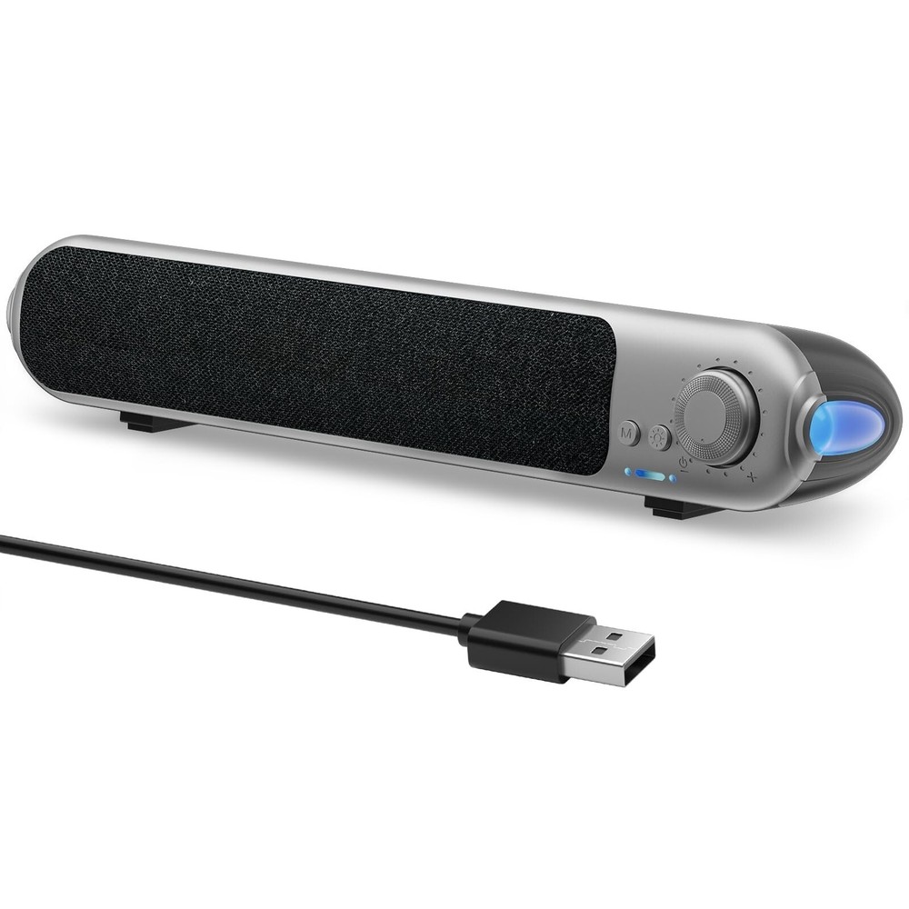 Powerful Soundbar Light Effects USB Computer Speaker for Desktop PC & Laptop V21