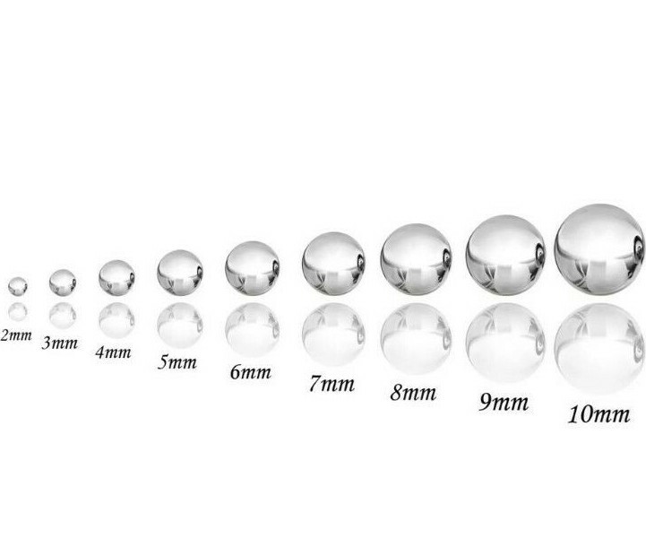 14K Solid Yellow/White Gold Ball Stud Earrings- Pure Gold 3MM To 11MM