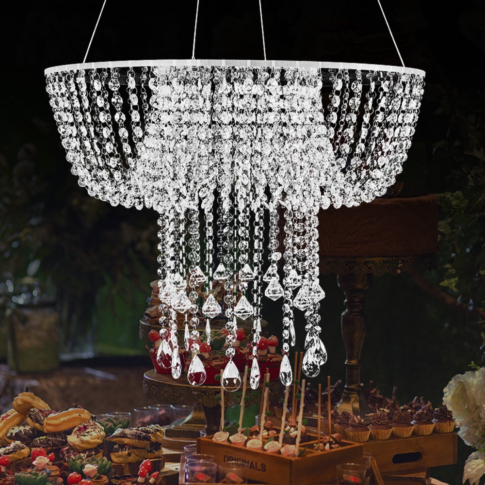 Wedding Cake Stand 80cm Crystal Bead Regular Impact-resistant, Rust-resistant