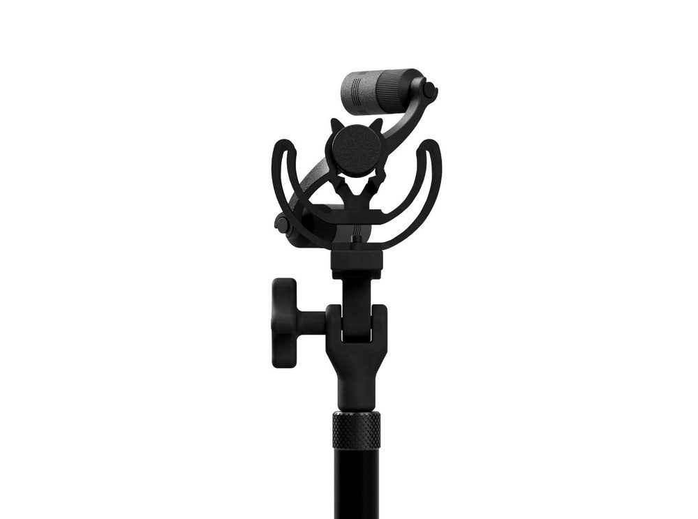 Custom microphone mount for Schoeps capsules with NBob active connectors