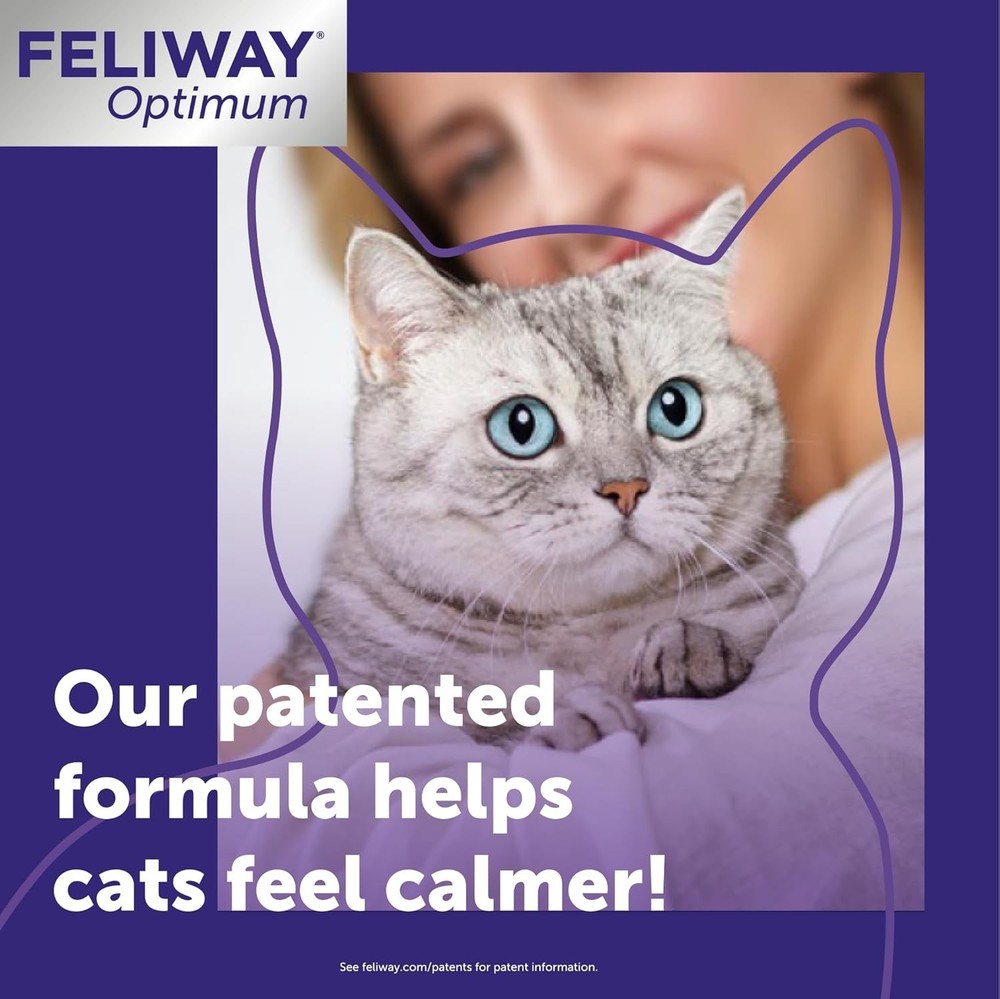 Optimum 3 x 30 Day Cat Calming Refills Pheromone Diffuser 3 x 48ml Value Pack