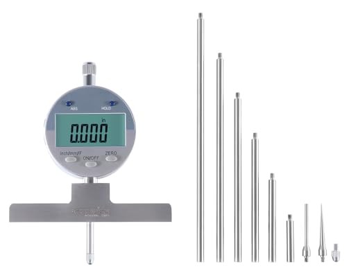 - 0-22 inch Electronic Digital Depth Gauge, 0-22" Digital