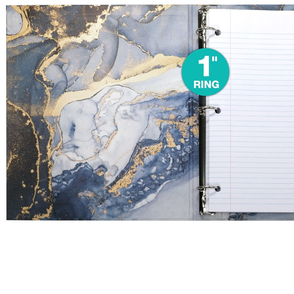 4 Pack Decorative Binder, 1 Subject (Marble Set) Marble