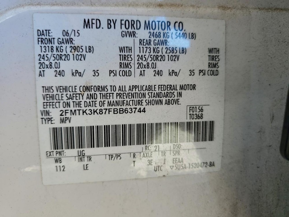 Speedometer Cluster MPH Fits 15 EDGE 4949214