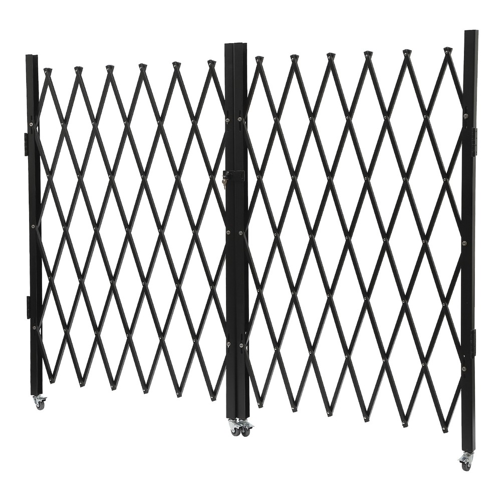 Double Folding Security Gate Expandable Barricade Gate Safety Barrier Door Gate