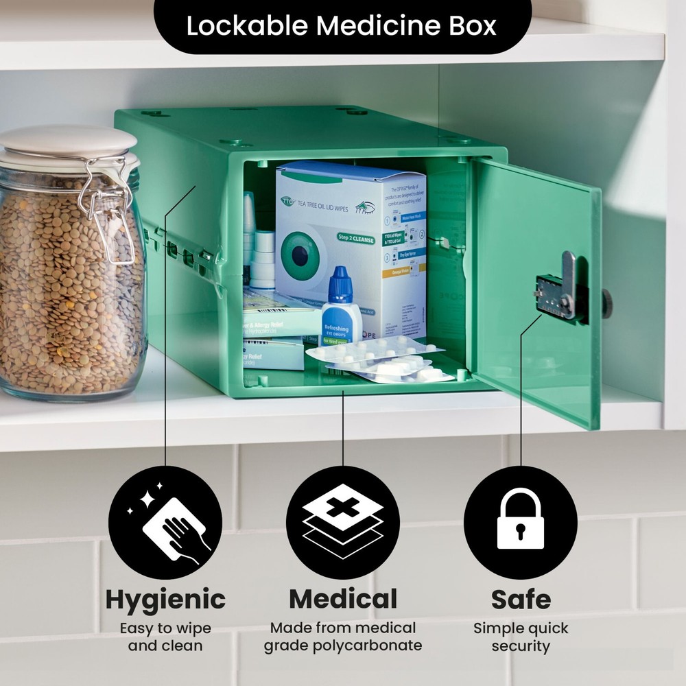 Lockabox One™ | Secure Lock Up Medical First Aid Medicines Lockable Box Code