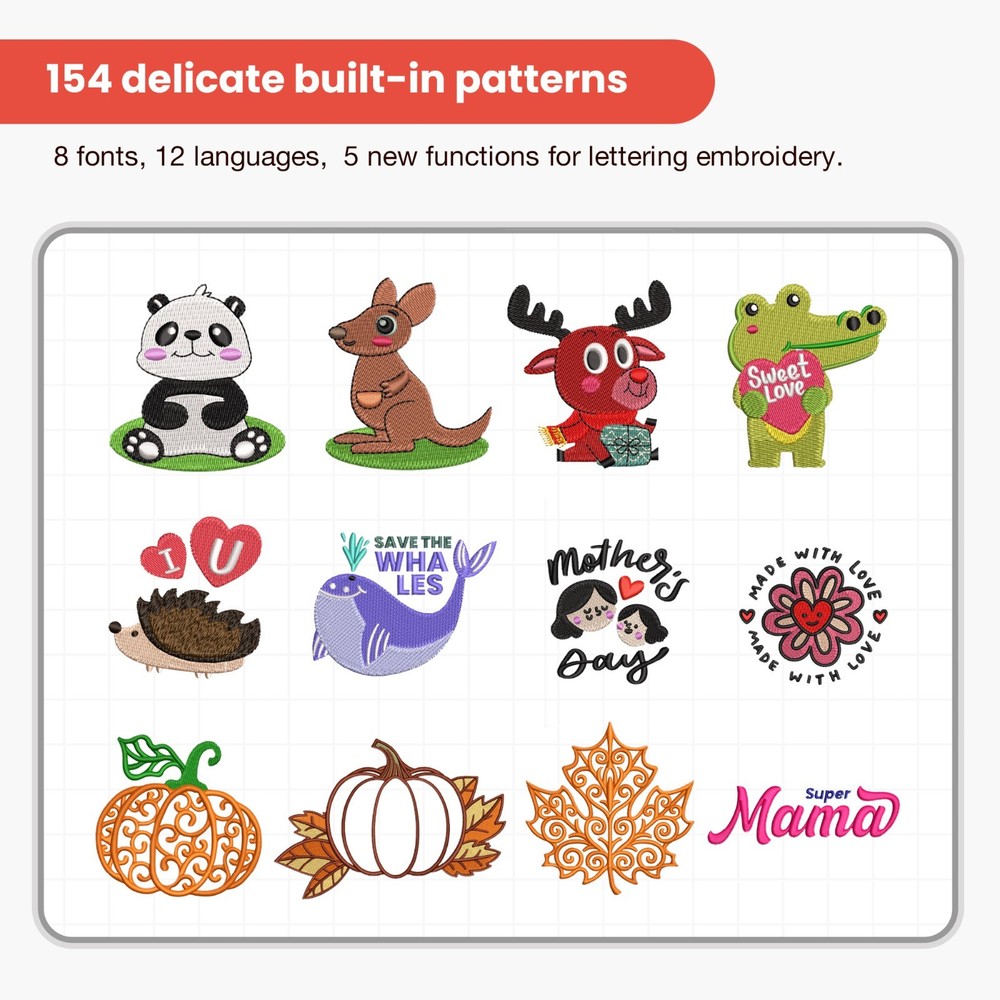 POOLIN EOC05RE(2in1) Sewing and Embroidery Machine Computerized With SOFTWARE.