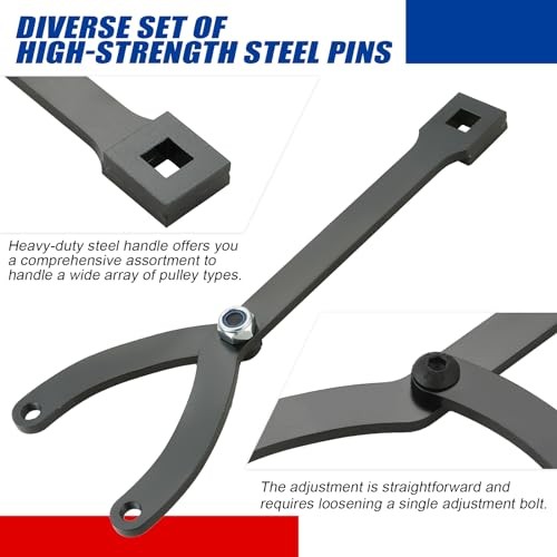 Variable Pin Spanner Wrench, 15Pc Adjustable Pin Spanner Wrench Kit, 1/2"