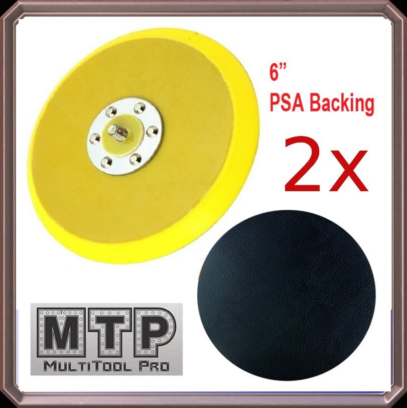 2x 6" 148mm PSA  Sanding Pad  5/16" 24 TPI Thread DA Sander Grinder Polishing