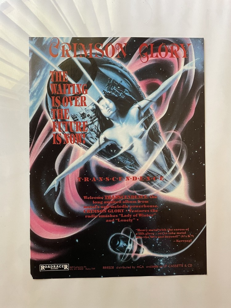 CRIMSON GLORY AD 80,S VG SHAPE