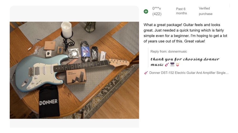 🎸 Donner DST-152 Electric Guitar With Amplifier Coil Split Function HSS Pickup