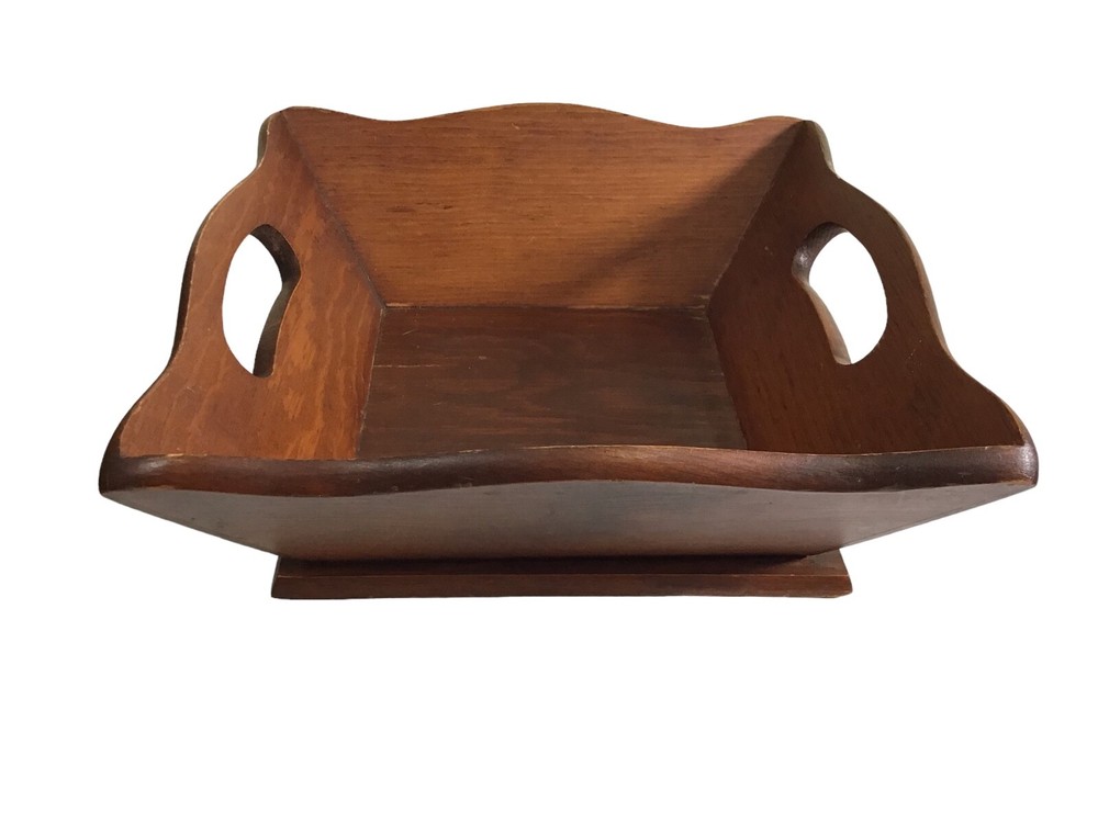 Wooden Fruit Stand Centerpiece Square 10.5”
