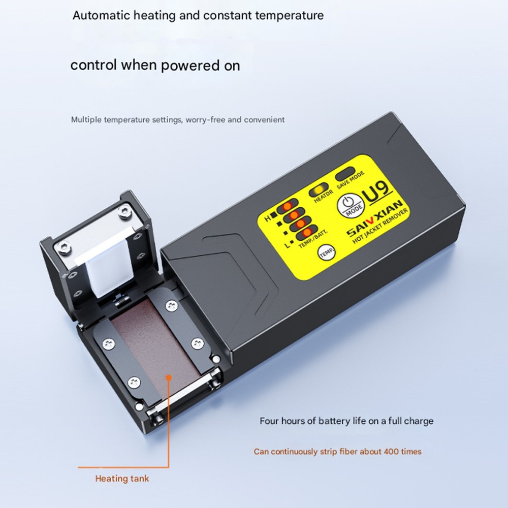 Fiber Optic Thermal Stripper Rechargeable Auto Heating Efficient Stripping Tool