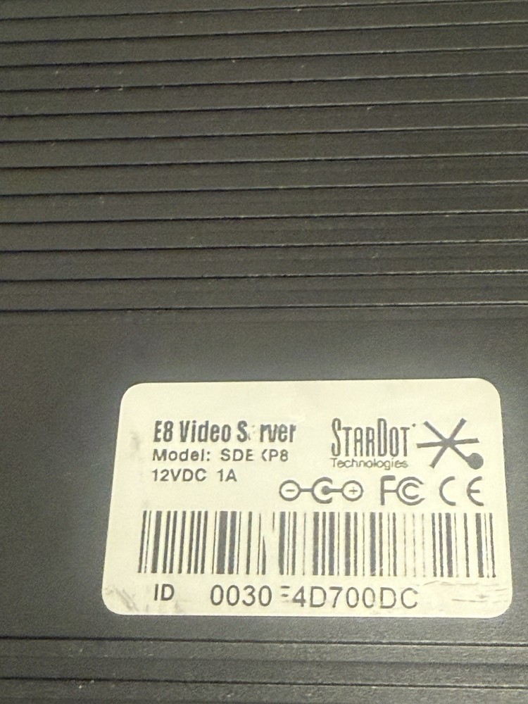 E8 StarDot Technologies Express 8 Video Server W/Power Supply Model SDEXP8