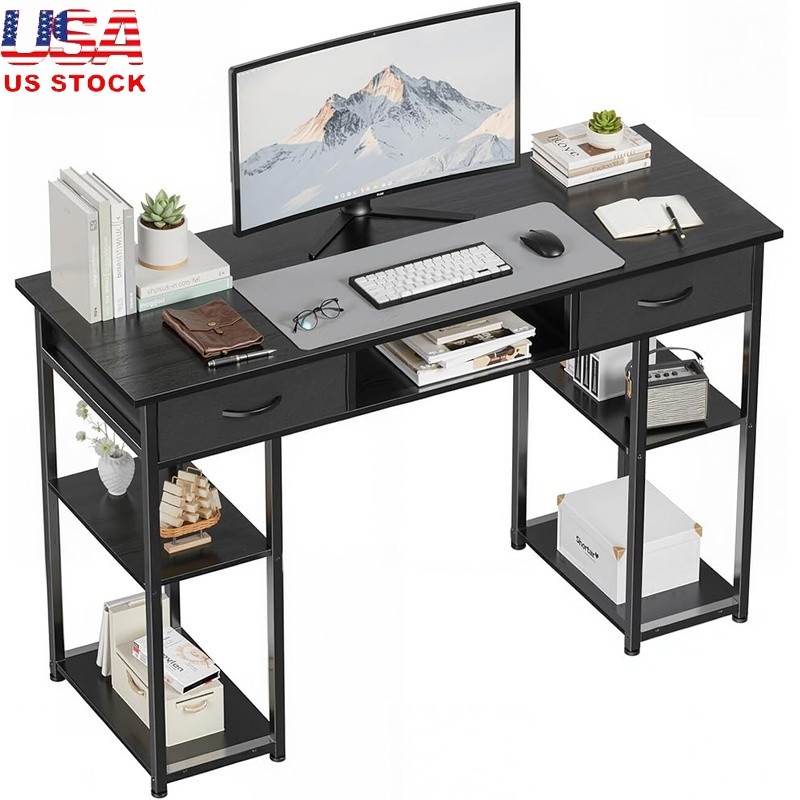 Modern Computer Desk Ample Storage Versatile Durable Easy Assembly Home Office