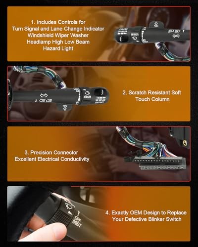 Turn Signal Multi Function Switch with Cruise Control Fit for GMC Jimmy 4.3L