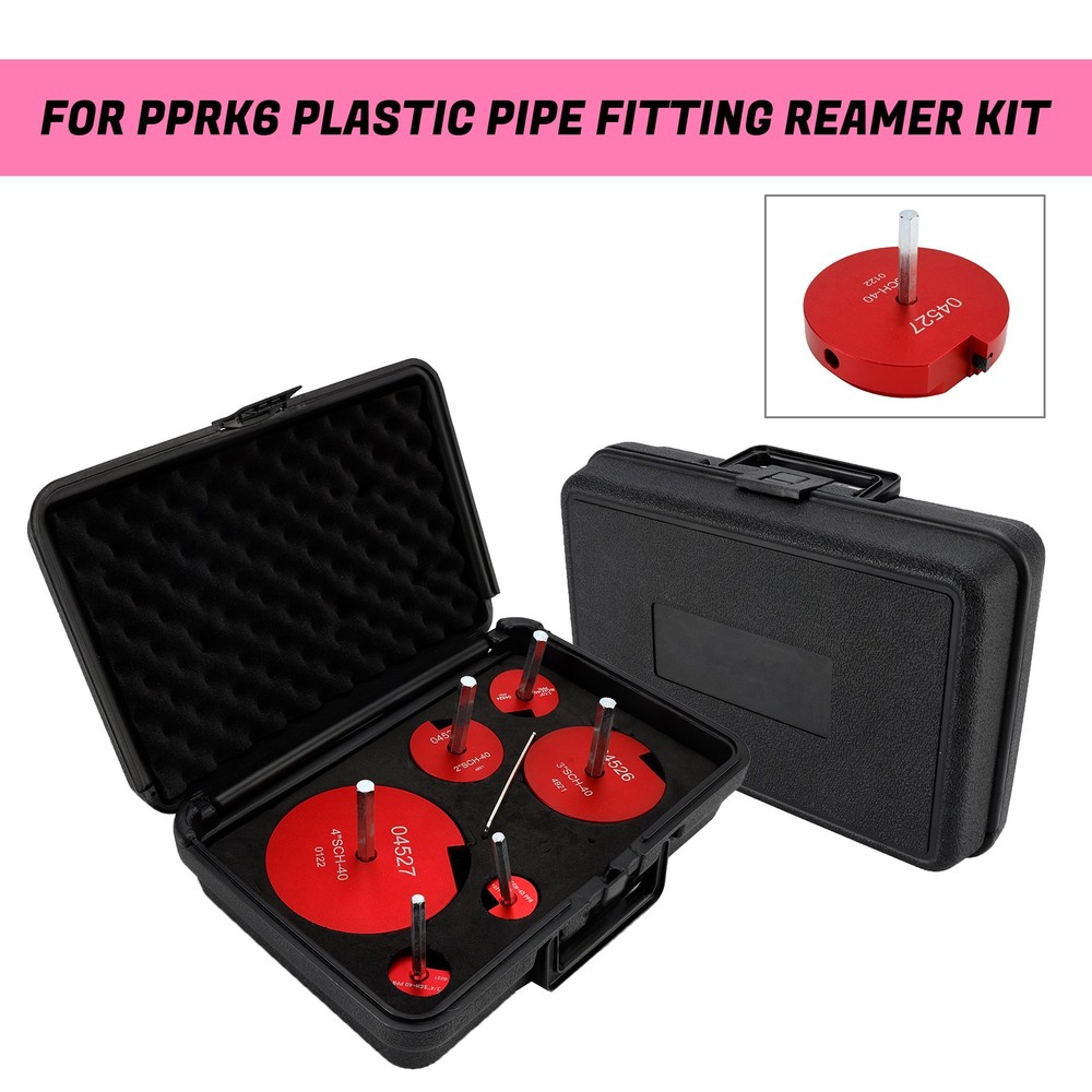 6 Piece 04529 For PPRK6 Plastic Pipe Fitting Reamer Kit For1/2" Drills