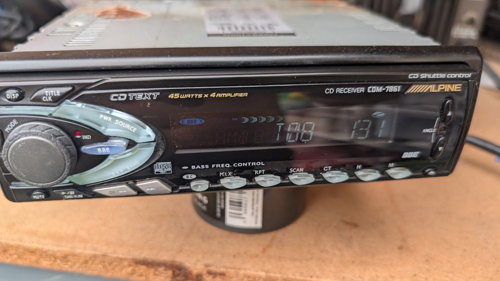 ALPINE cdm-7861 Bluetooth Auxiliary CD Original Old School