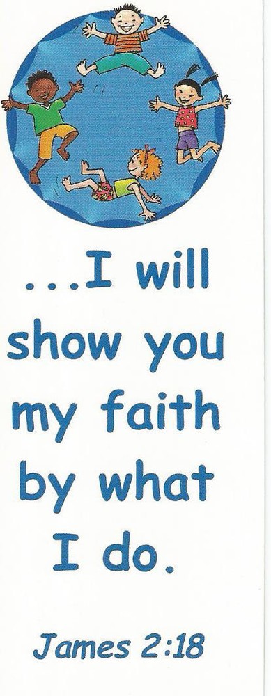 20 Christian Bookmarks, Scripture Verse James 2:18, Great Bible Study Activity