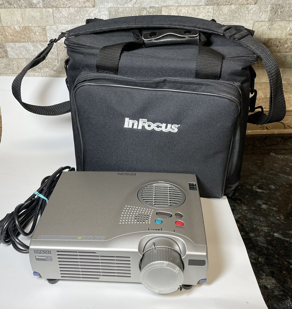 Epson PowerLite 710c EMP-710 Projector with inFocus Bag, Power, DVI