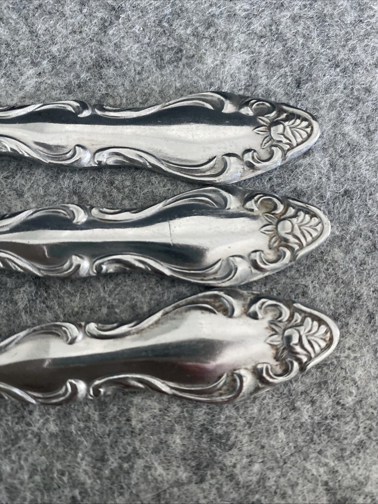 3 TOWLE/SUPREME CUTLERY STAINLESS FLATWARE, "PIERRE" PATTERN DINNER FORKS