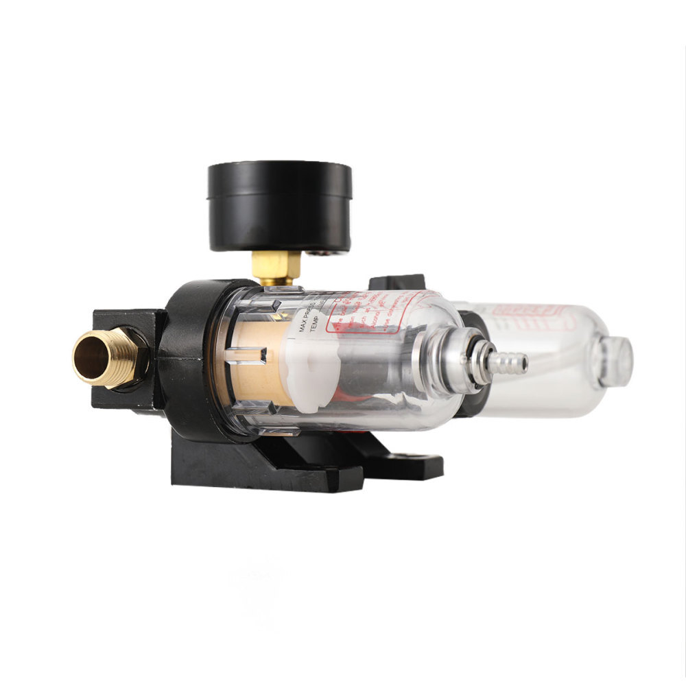 Air Compressor Filter Oil Water Separator Regulator Trap with Regulator Gauge