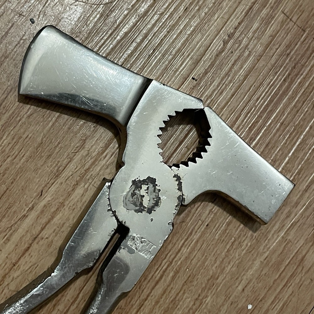 GOTT Germany Multi Tool Pliers Axe Hammer Screwdriver Nail Puller Chrome