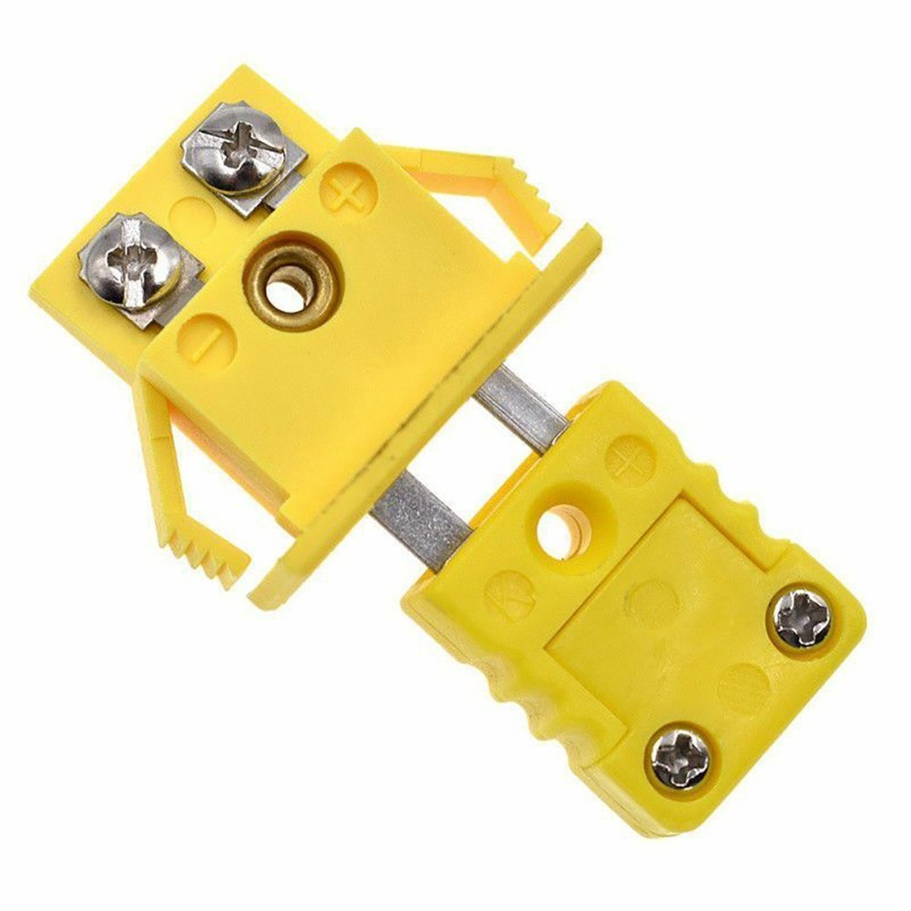 K Type Thermocouple Miniature Socket Yellow 1 Set Panel Mount Portable