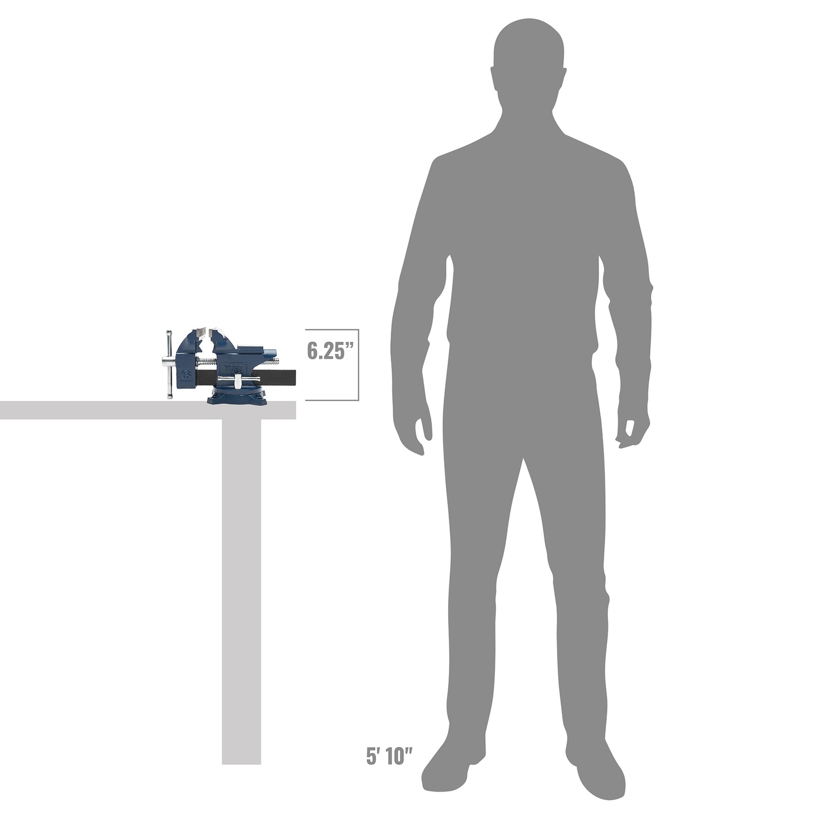 Yost Vises LV-6 Homeowner's Vise 6 Inch Jaw Width 5 Inch Jaw Opening