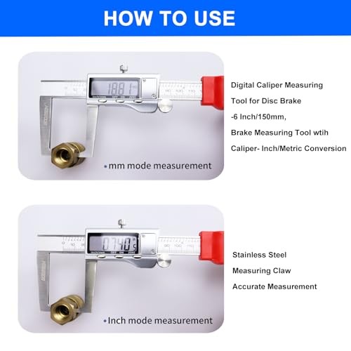 Disc Brake Rotor Micrometer,Digital Caliper Measuring Tool for Disc 6 INCH