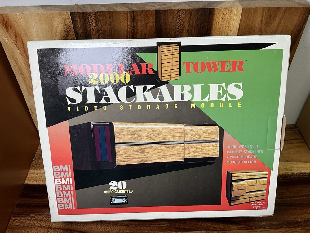 BMI Modular Tower 2000 VHS Storage Module Holds 20 Cassettes
