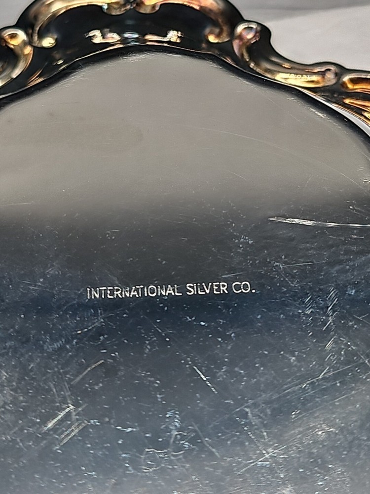 Vintage International Silver Silverplate Candy Nut Dish 9"