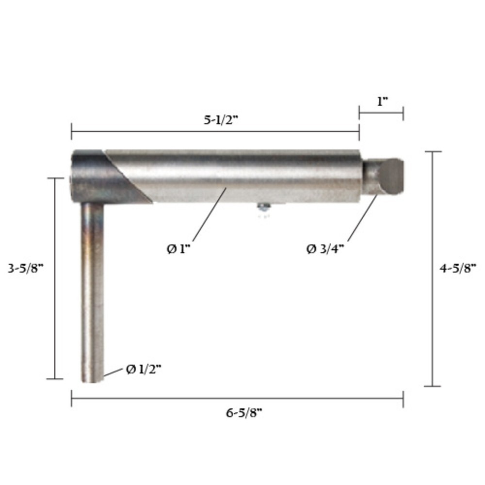 6" Left Slam Action Gate Latch Spring Loaded Angled Pin Grease Zerk