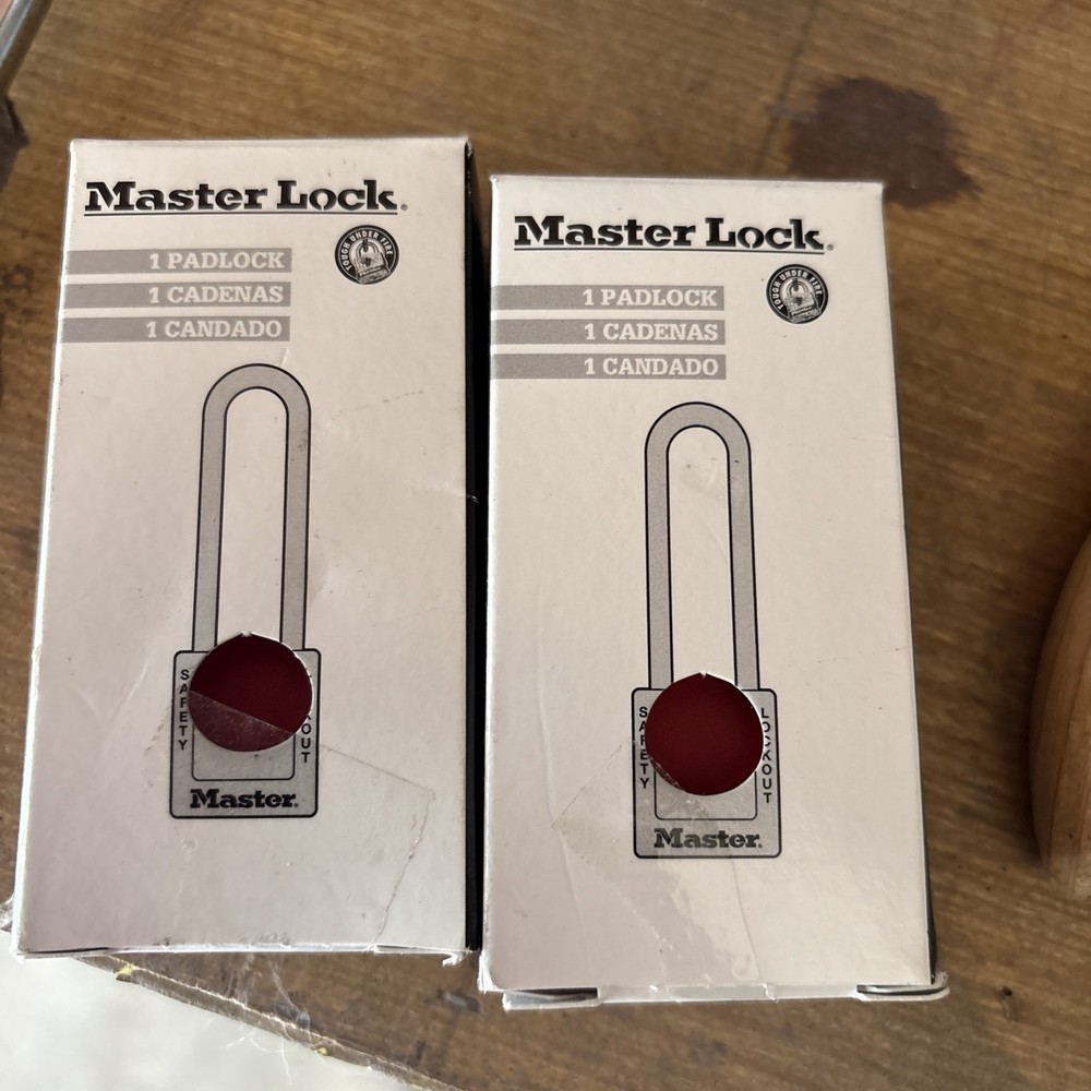 Master Lock 410Red Lockout Padlock, Keyed Different, Thermoplastic, Standard