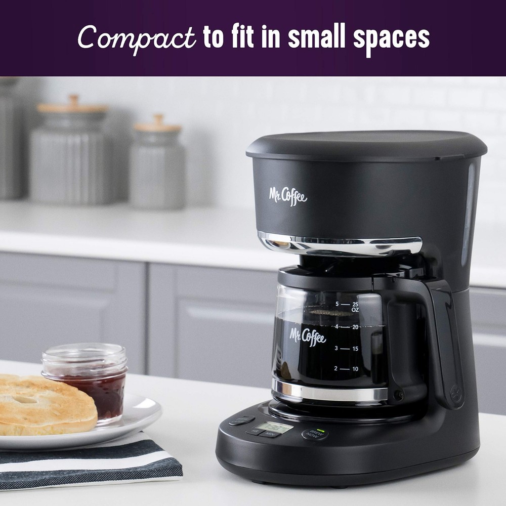 Mr. Coffee Programmable Maker 5 Cups with Auto Maker,, Black