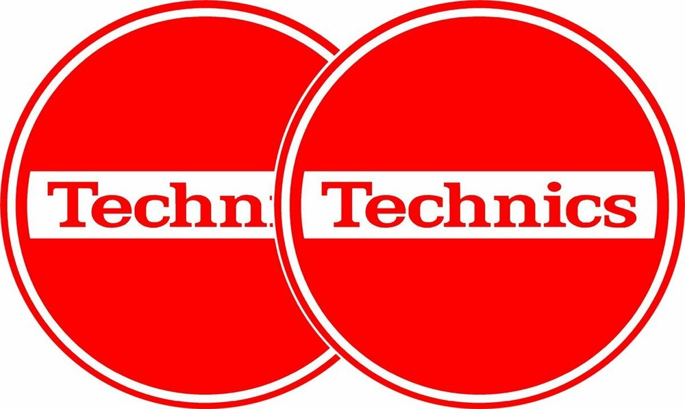 Technics Break Red White Slipmats 1 Pair 0020104631