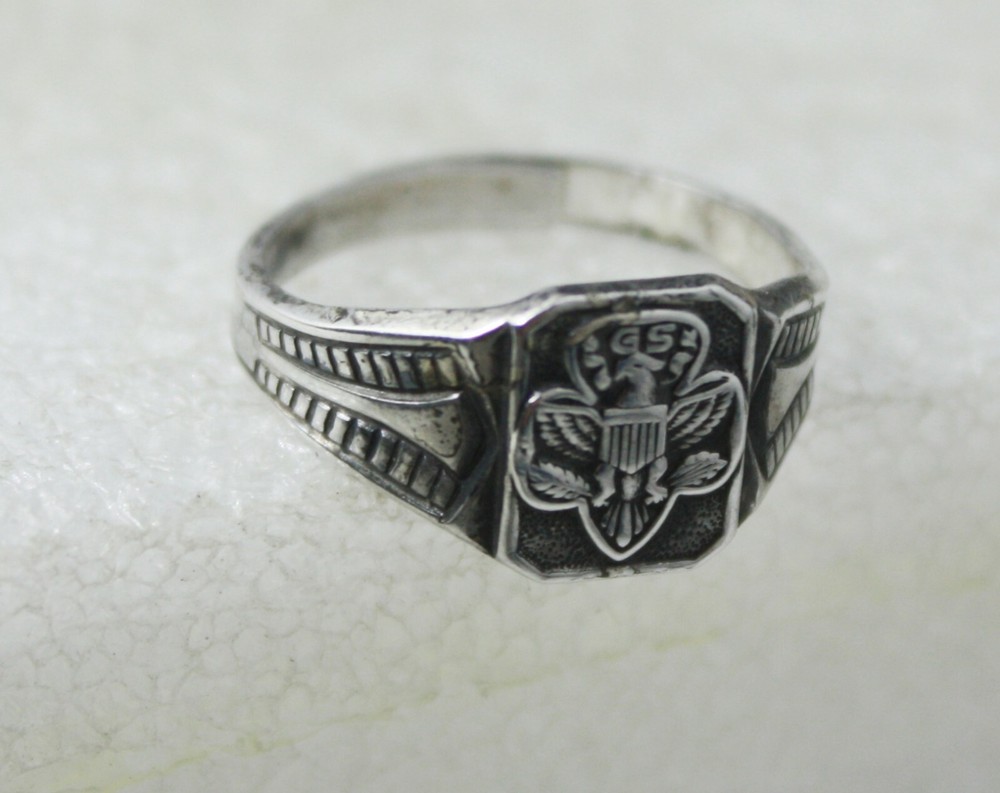 Clark & Coombs GS Eagle Solid Sterling Silver 925 Ring Adjustable