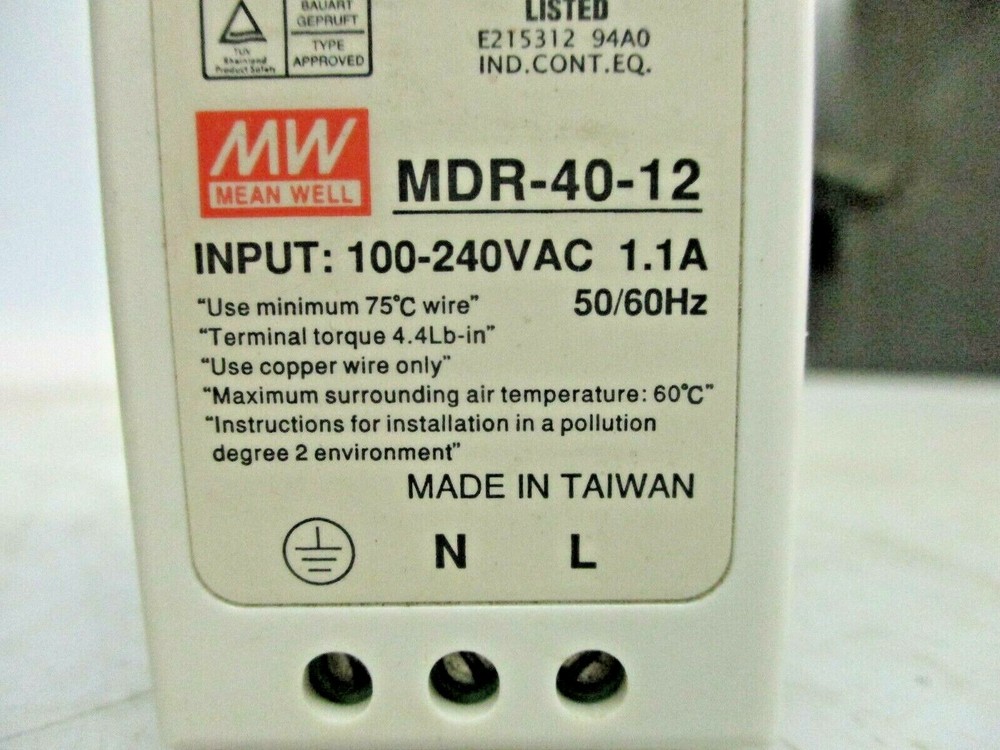 MEAN WELL POWER SUPPLY MDR-40-12