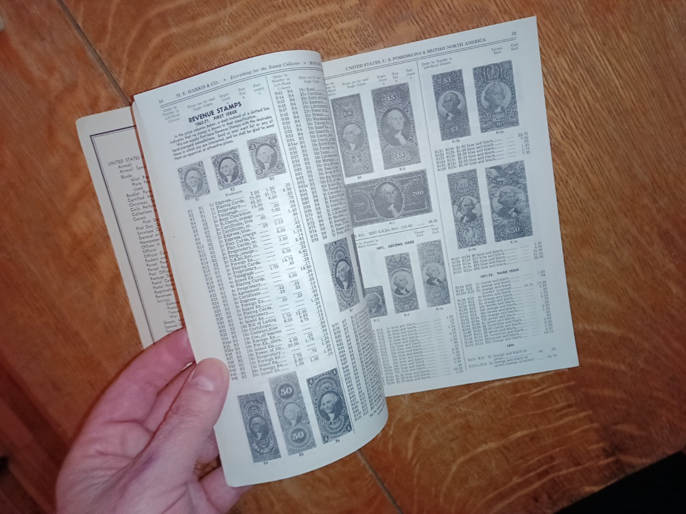 1961 H.E. Harris US Stamp Catalog First Edition Booklet