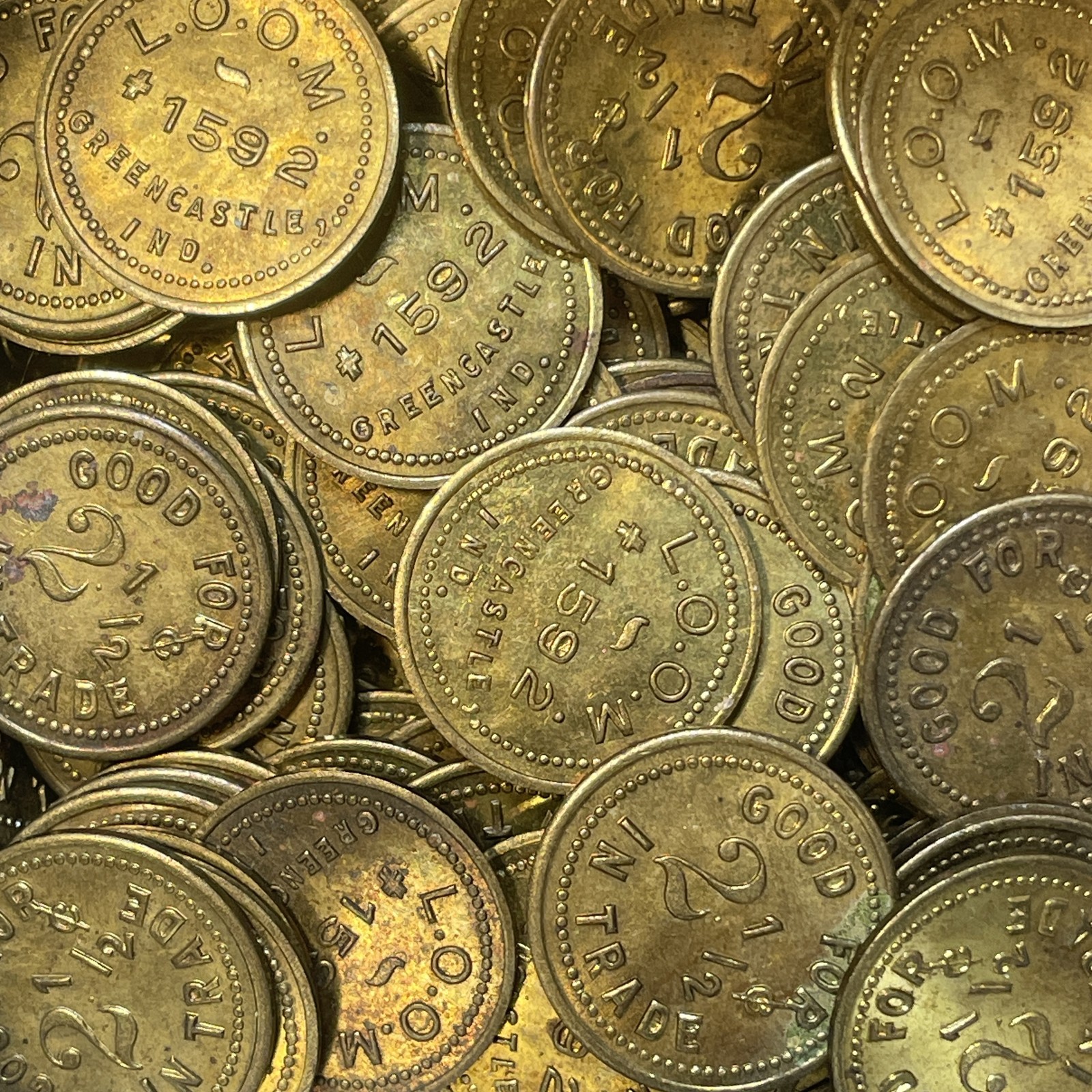 Moose Lodge 1592 Greencastle, IN 2 1/2c Token - Penny Sized UNC Coin #23911