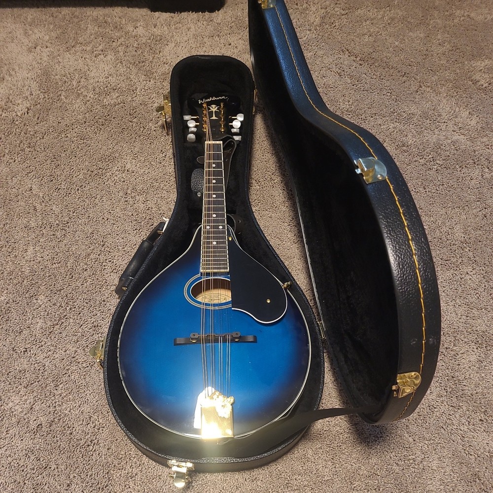 Washburn M1SDLTBL-A Mandolin with Case, 8 string