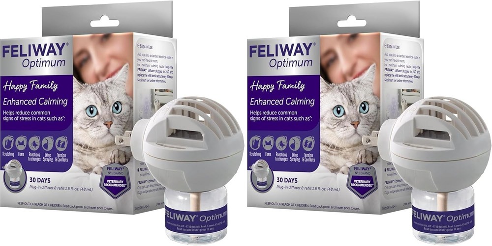 Aroma Diffuser, Optimum Cat, Enhanced Calming Pheromone, 48 mL | 30 Day | Sta...