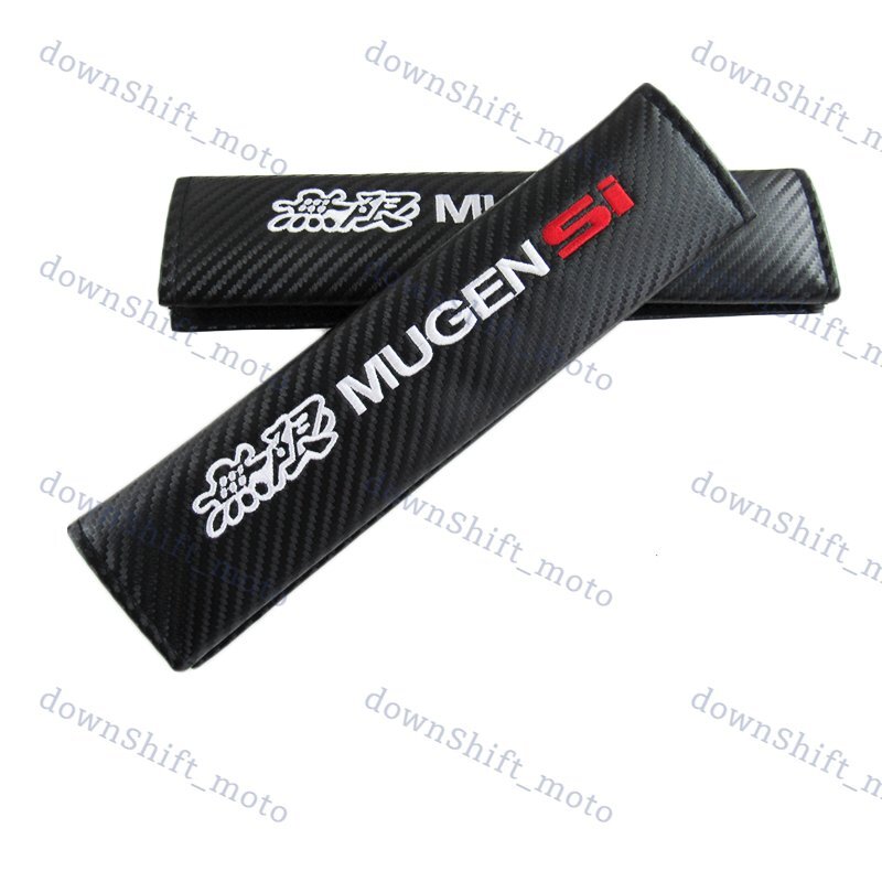 2PCS MUGEN SI Car Seat Belt Cover Pads Shoulder Cushion NEW For HONDA CIVIC SI