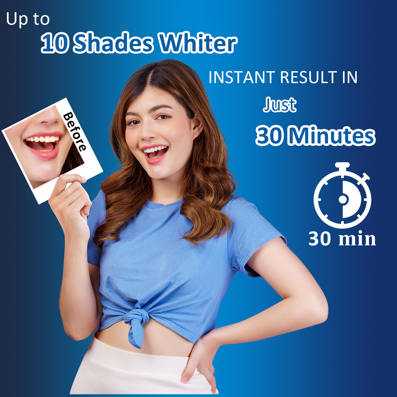 MySmile 28pc 6%HP Teeth Whitening Strips Non Sensitive Tooth Whitener Kit