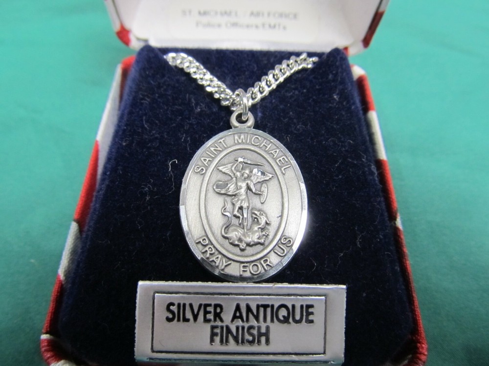 Saint Michael/Air Force Pewter Necklace