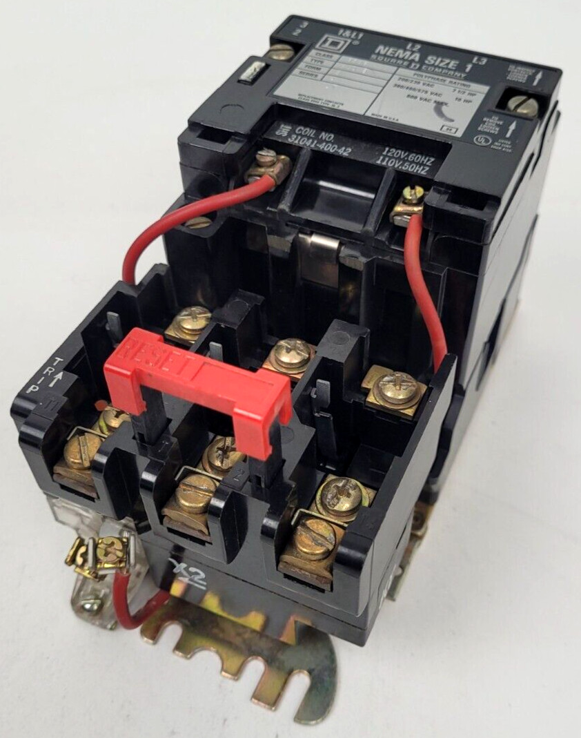 8536SCO3 Square D NEMA Size 1 Motor Starter 120V Coil - Next Day Option