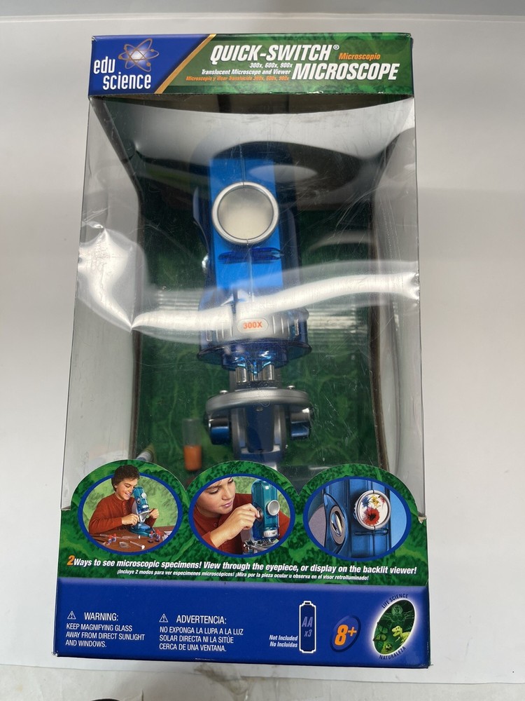 Microscope Edu Science Kids Quick Switch 150x 300x 600x Microscope and Viewer
