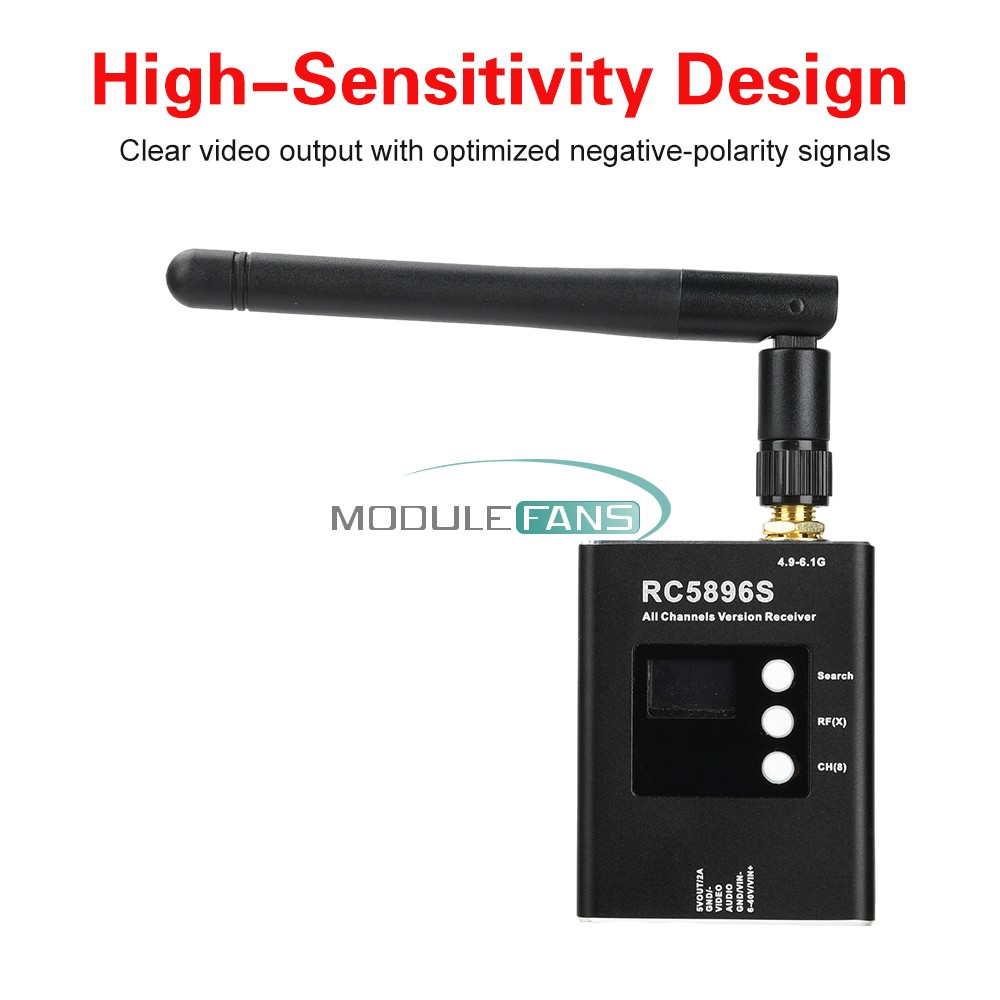 DC6-40V RC5896S Receiver 5.8GHz Video Receiver Compatible 5.8 G transmission