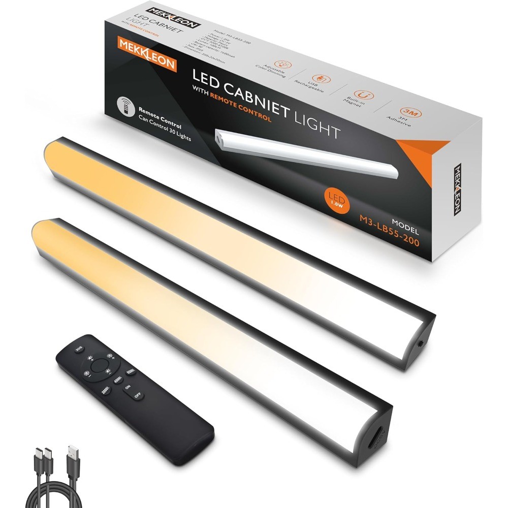 60 LED Under Cabinet Lighting Wireless with Remote and Motion Sensor Indoor,2000