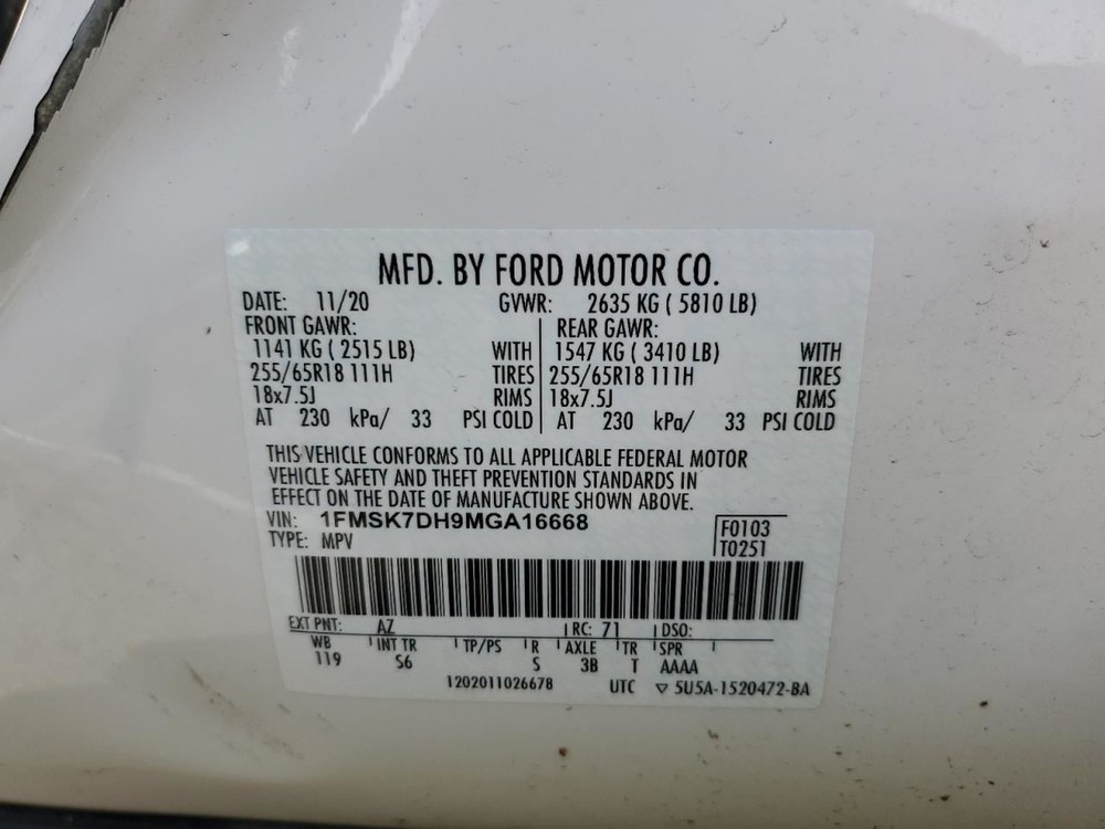 CONTROL PANEL OEM 21-24 FORD EXPLORER 1YR WRNTY